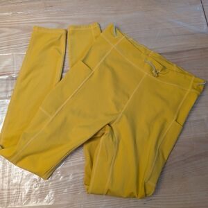Fabletics Yellow Leggings Sleek Design
